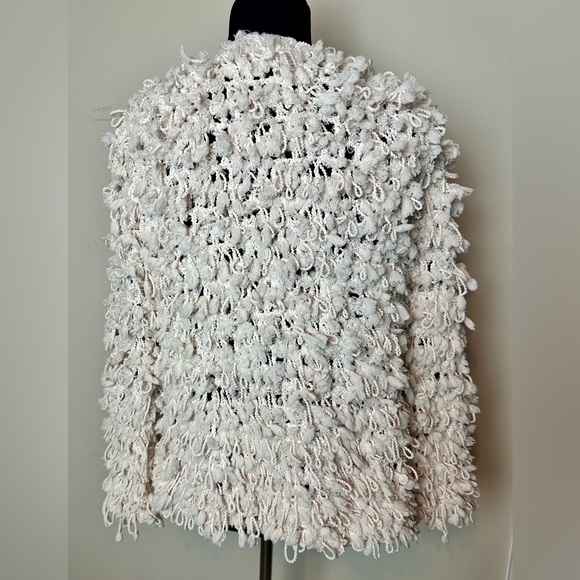 M/L Molly Green Cream Shaggy Cardigan - Picture 2 of 9